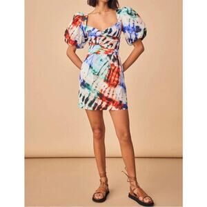 HUNTER BELL tilly dress in electric tie-dye sz 4